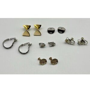 Lot of Six Pairs Vintage Avon & Unmarked Earrings Clip-On Screw-Back and Pierced